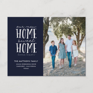 Tarjeta postal de anuncio de mudanza a Nuevo Hogar