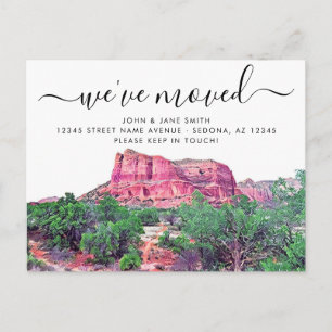 Tarjeta postal de anuncio de mudanza a Sedona Ariz
