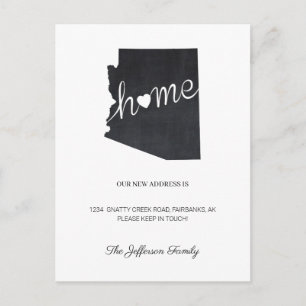 Tarjeta postal de anuncio de mudanza de Arizona co