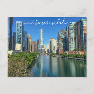 Tarjeta postal de anuncio de mudanza de Chicago