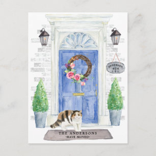 Tarjeta postal de anuncio de mudanza de gato Exóti