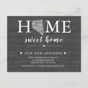 Tarjeta postal de anuncio de mudanza del estado de