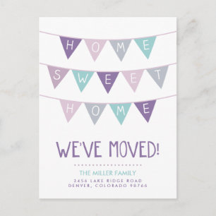 Tarjeta postal de anuncio de mudanza Hogar Dulce H