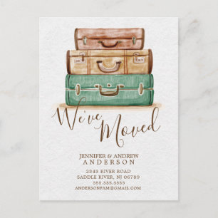 Tarjeta postal de anuncio de mudanza Nos hemos mud