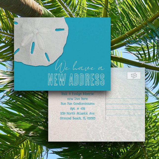 Tarjeta postal de anuncio de nueva dirección con d (Subido por el creador)