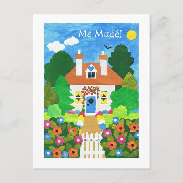 Tarjeta postal de anuncio de nueva dirección en es (Anverso)