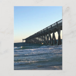 Tarjeta postal de anuncio de playa