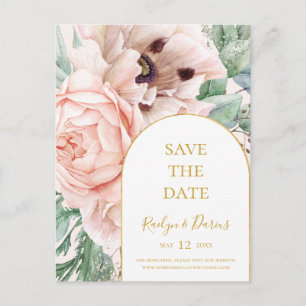Tarjeta Postal de Anuncio de "Save The Date" con J