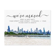 Tarjeta postal de anuncio de traslado de Bronzevil