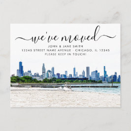 Tarjeta postal de anuncio de traslado de Bronzevil