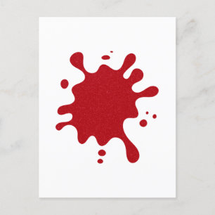 Tarjeta postal de anuncio minimalista con salpicad