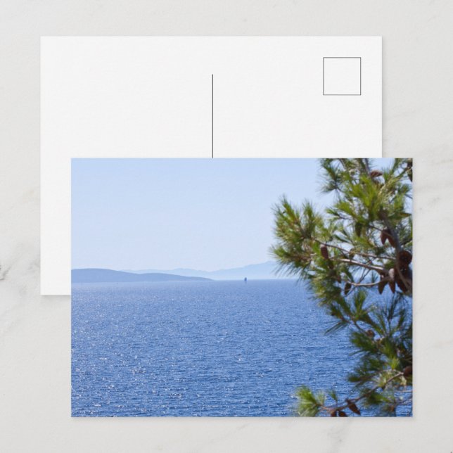 Tarjeta postal de apartamento con vista al mar mod (Anverso / Reverso)