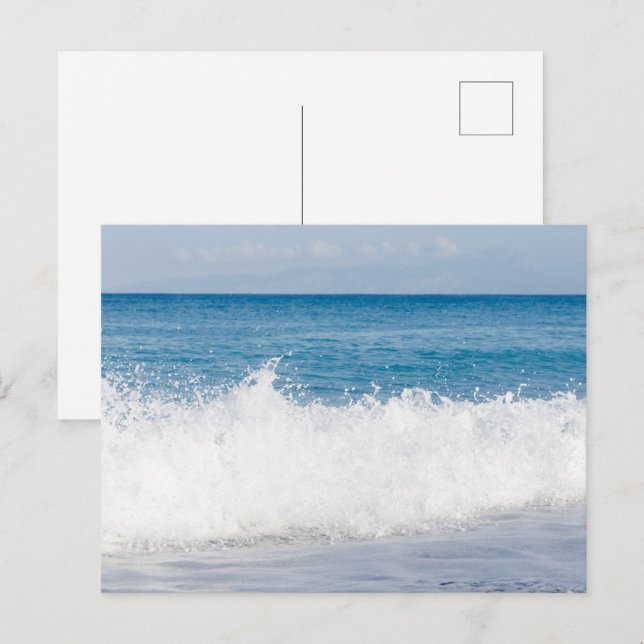 Tarjeta postal de apartamento con vista al mar mod (Anverso / Reverso)