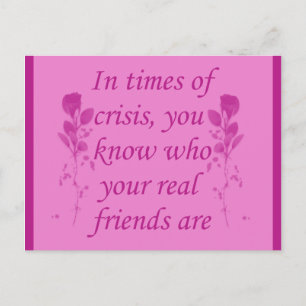 tarjeta postal de apoyo a la crisis