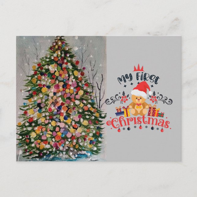 TARJETA POSTAL DE ARBOL DE NAVIDAD (Anverso)