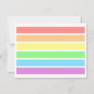 Tarjeta postal de arcoíris de orgullo gay pastel d