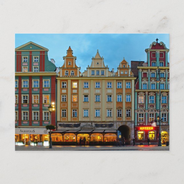Tarjeta postal de arquitectura de Wroclaw Poland (Anverso)