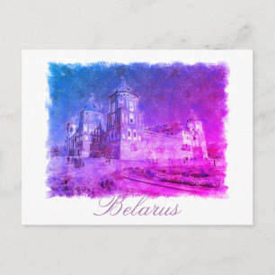 Tarjeta Postal de Arquitectura del Castillo Mir de