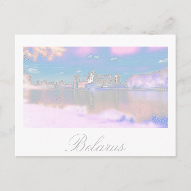 Tarjeta Postal de Arquitectura del Castillo Mir de (Anverso)