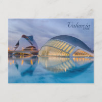 Tarjeta postal de arquitectura moderna de Valencia