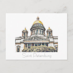 Tarjeta postal de arquitectura rusa de la ciudad d