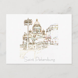 Tarjeta postal de arquitectura rusa de la ciudad d