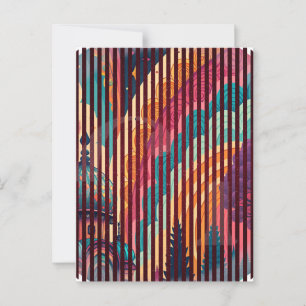 Tarjeta postal de arte a rayas verticales personal