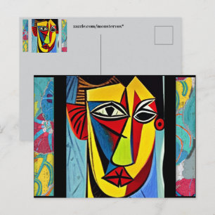 Tarjeta postal de arte abstracto