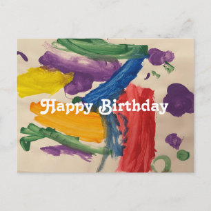 Tarjeta postal de arte abstracto colorido-2
