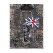 Tarjeta Postal de Arte Callejero con Saludos desde