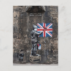 Tarjeta Postal de Arte Callejero con Saludos desde
