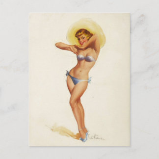 Tarjeta postal de arte chica con pinza de época