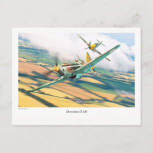 Tarjeta postal de arte de aviación "Dewoitine D.52