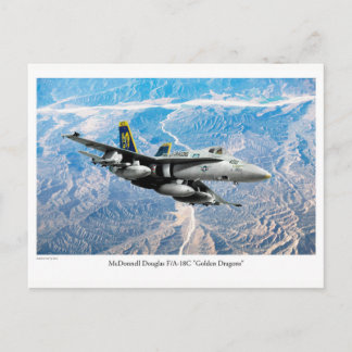 Tarjeta postal de arte de aviación "F/A-18 Hornet"