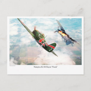 Tarjeta postal de arte de aviación "Nakajima Ki-84
