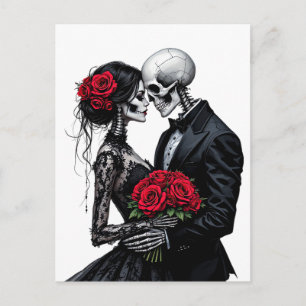 Tarjeta postal de arte de boda de amantes del roma