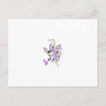 Tarjeta postal de arte de cachemira morada elegant