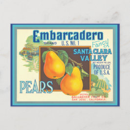 Tarjeta postal de arte de etiqueta panorámica vint