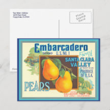 Tarjeta postal de arte de etiqueta panorámica vint