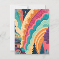 Tarjeta Postal de Arte de Fantasía con Recorte Per
