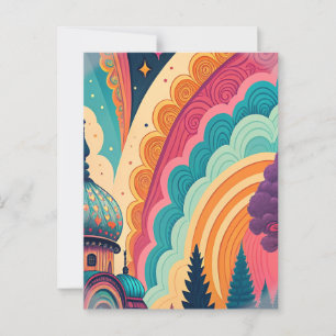 Tarjeta Postal de Arte de Fantasía con Recorte Per
