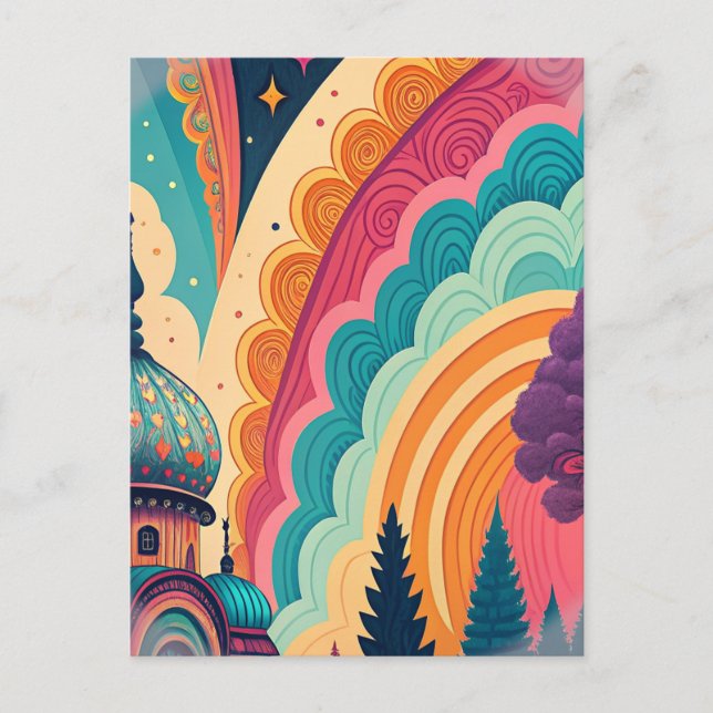 Tarjeta Postal de Arte de Fantasía con Recorte Per (Anverso)