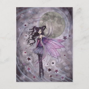 Tarjeta postal de arte de fantasía de hada gótica