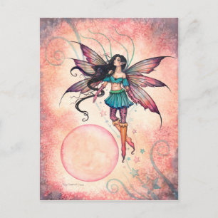Tarjeta postal de arte de fantasía de hada que ava