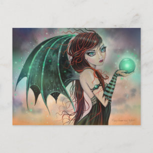 Tarjeta postal de arte de fantasía de hadas vampír