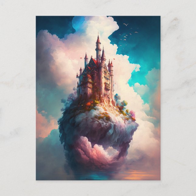 Tarjeta postal de arte de fantasía de las nubes de (Anverso)