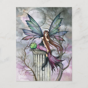 Tarjeta postal de arte de hadas de fantasía gótica