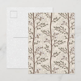 Tarjeta postal de arte de pequeños capullos floral