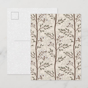 Tarjeta postal de arte de pequeños capullos floral