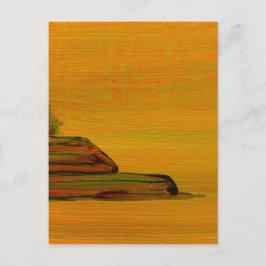 Tarjeta postal de arte de resumen amarillo